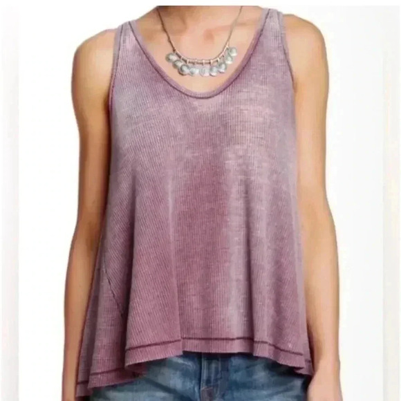 Free People We the Free Kitten Thermal Tank Size Small EUC - Picture 1 of 4